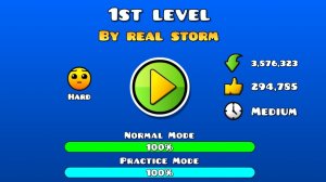 Самый первый уровень в Geometry dash!