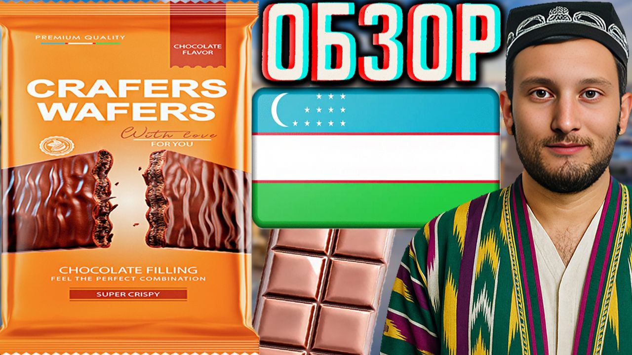 УЗБЕКИСТАНСКАЯ ПЛИТКА ВАФЕЛЬНАЯ НОМЕР ДВА!CRAFERS WAFERS CHOCOLATE FILLING WITH LOVE!ОБЗОР ШОКОЛАДА смотреть онлайн