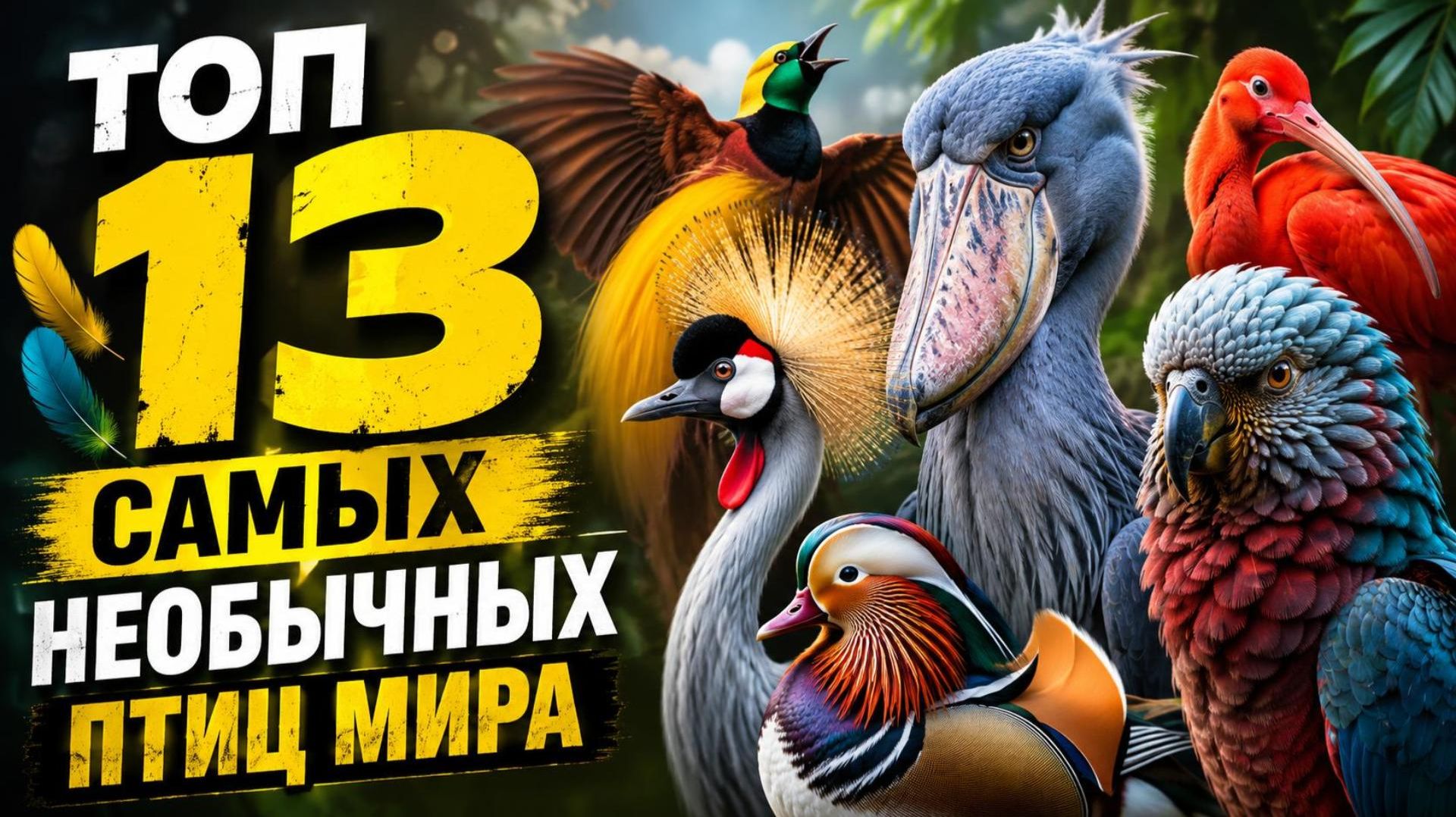 ТОП - 13 Самых Необычных Птиц Мира!