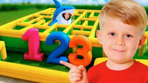 Оливер в Числовом Лабиринте 🔢 Учим цифры от 1 до 10!