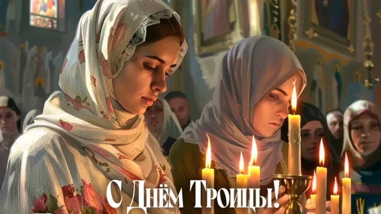 Праздник трёх лиц. С Троицей. Роскошная музыкальная открытка.