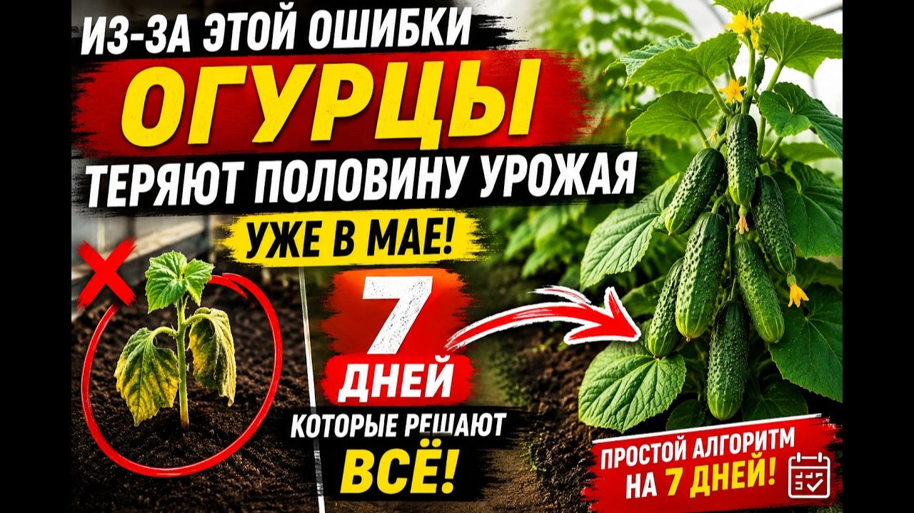 7 дней после посадки ОГУРЦОВ решают ВСЁ! Главная ошибка, о которой молчат!