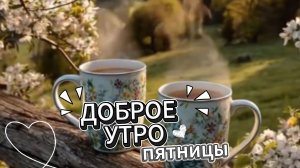 С добрым утром пятницы – красивая музыкальная открытка. Хорошего дня и отличных выходных!