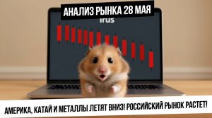Анализ рынка 28 мая. Зарубежные индексы падают, металлы падают! Когда их покупать? Рубль! IRUS 2600!