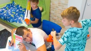 Сумасшедшая НЕРФ БИТВА . БРОС ШОУ