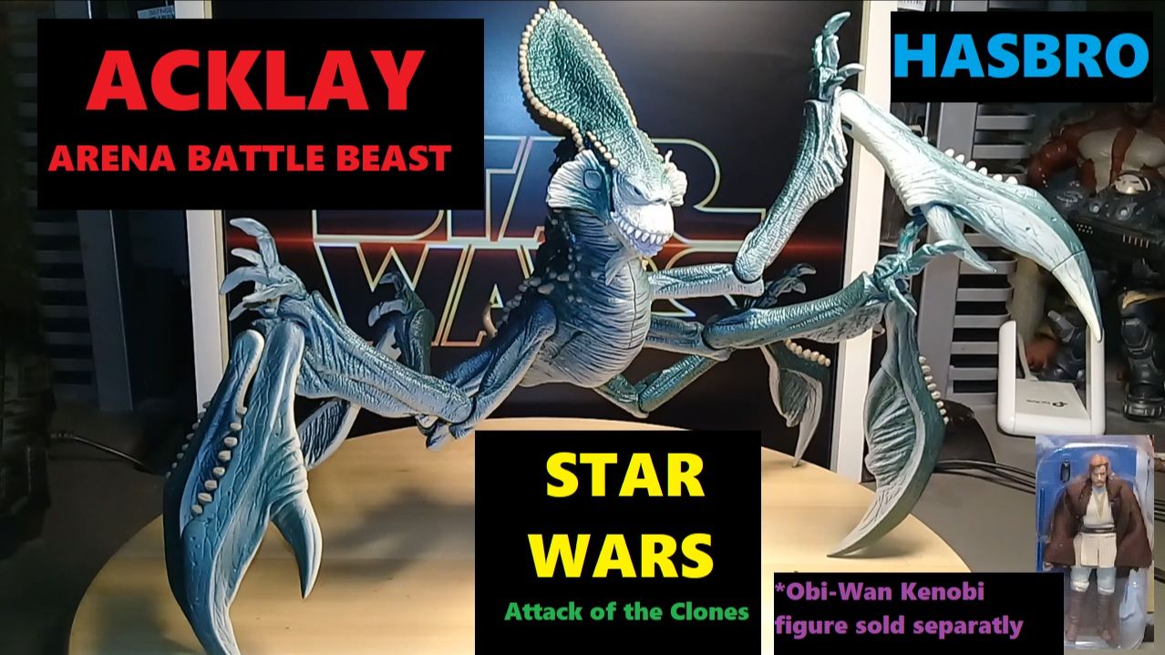2002 Acklay Arena Battle Beast & 2022 3.75" Obi-Wan Kenobi Star Wars Attack of the Clones by Hasbro! смотреть онлайн