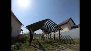 Навес из дерева 6х10 метров