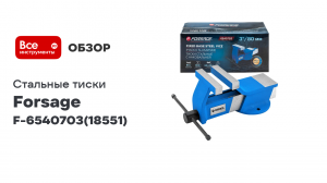 Стальные тиски с наковальней 3»-80 мм F-6540703 Forsage (18551)