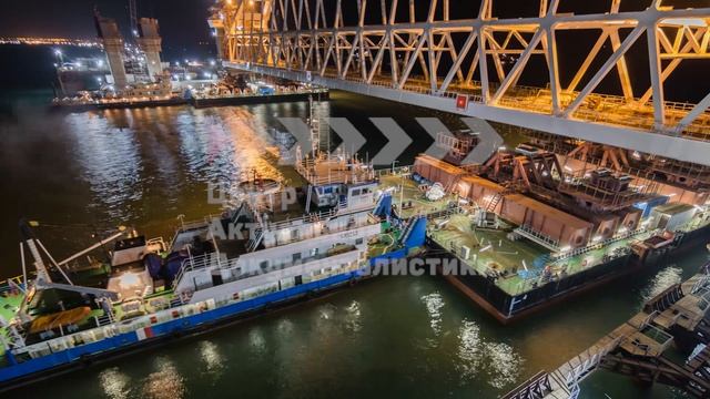 Стройка Крымского моста Таймлапс