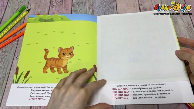 Книга развивающая Малыш Задания повторялки и чистоговорки с наклейками - видео