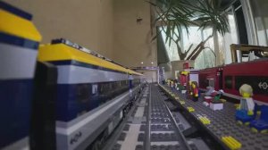 Поезд LEGO 60051 — Скоростной тест на максимальной скорости (вид из кабины)