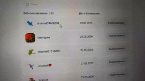 Кто и за что заблокирован мною на канале. 29.05.2026