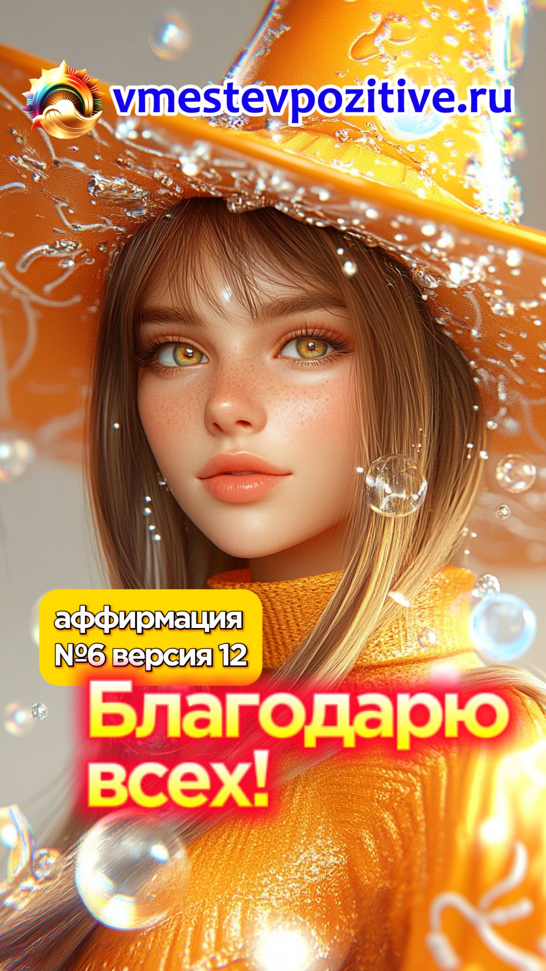 Affirmation. Female. 6. Благодарю всех! v12