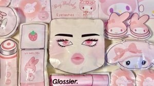 ☁️БУМАЖНЫЙ diy☁️РОЗОВЫЙ MyMelody: УХОД ЗА КОЖЕЙ И МАКИЯЖ ASMR 🌸 Сквиши