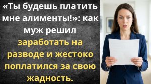 Муж потребовал алименты | Истории из жизни