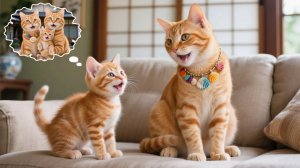 Рыжий котенок помогает маме-кошке найти любовь 😻 Встречайте нового папу-кота! 🐾💞