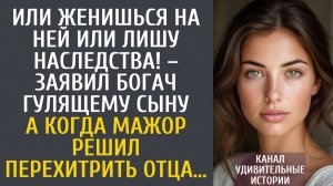Истории из жизни Или женишься на ней или лишу наследства! – заявил богач гулящему сыну… А едва мажор