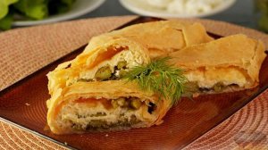 РЕТЕШ С ТВОРОГОМ, ШПИНАТОМ И СПАРЖЕЙ