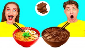 Челлендж. Шоколадная Еда vs Настоящая еда _ Фантастическая Кулинарная Битва 4Teen Challenge