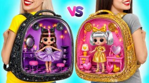 Строим Удивительный Кукольный Домик # Черный vs Золотой от Multi DO Girls