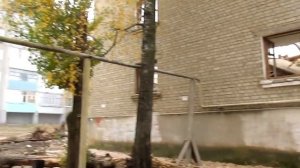 На прогулке с Костиком в городе Семилуки 05.11.2020 - дороги, объявления, снос дома на 24 квартиры..