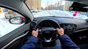 2019 LADA VESTA 1.8L AMT POV TEST DRIVE WINTER