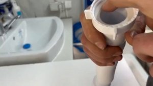 Установка сифона с сухим затвором на раковину Д-6001 из серии NORDFORM.