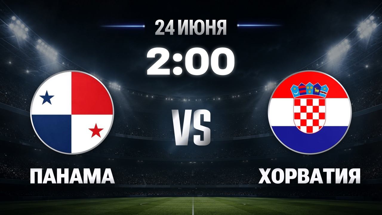 Матч Панама — Хорватия, 24 июня 2:00, 2 тур ЧМ-2026