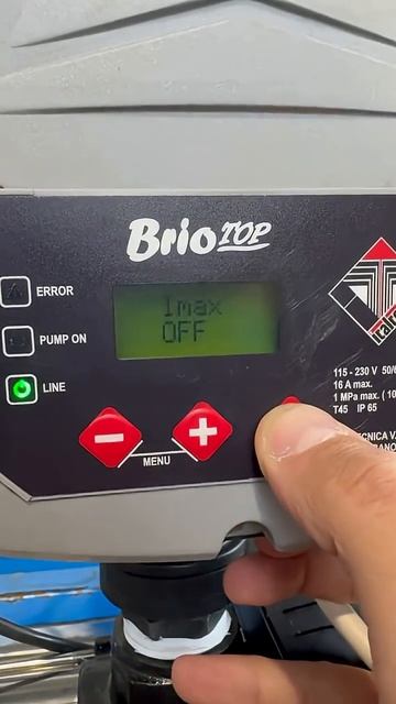 Калибровка датчика давления в автоматике для насоса Brio Top смотреть онлайн