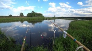 РЫБАЛКА НА ПОПЛАВОК НА МАЛОЙ РЕЧКЕ
