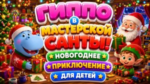 🎄 Гиппо в мастерской Санты! 🎁🦛 Новогоднее приключение ✨ Развивающий мультфильм для детей