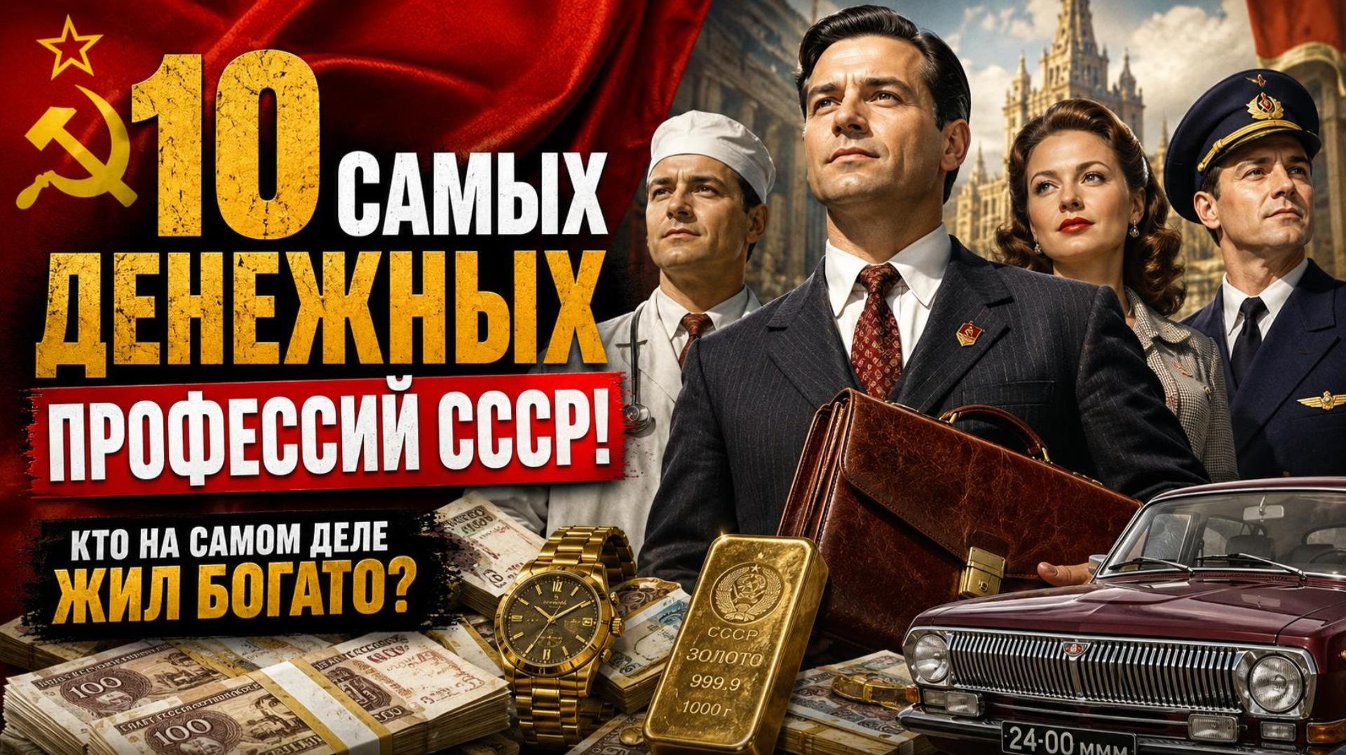 10 САМЫХ ДЕНЕЖНЫХ ПРОФЕССИЙ СССР. КТО НА САМОМ ДЕЛЕ ЖИЛ БОГАТО? смотреть онлайн
