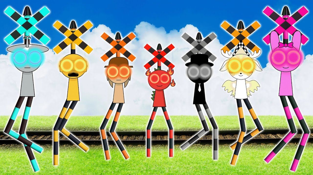 МУЛЬТИК ПРО ЖЕЛЕЗНЫЕ ДОРОГИ СПРУНКИ ЗНАК  И  ДРУГИЕ ЗНАКИ СПРУНКИ INCREDIBOX МЕМ ПЕРЕЕЗД ЖД ПУТЕЙ