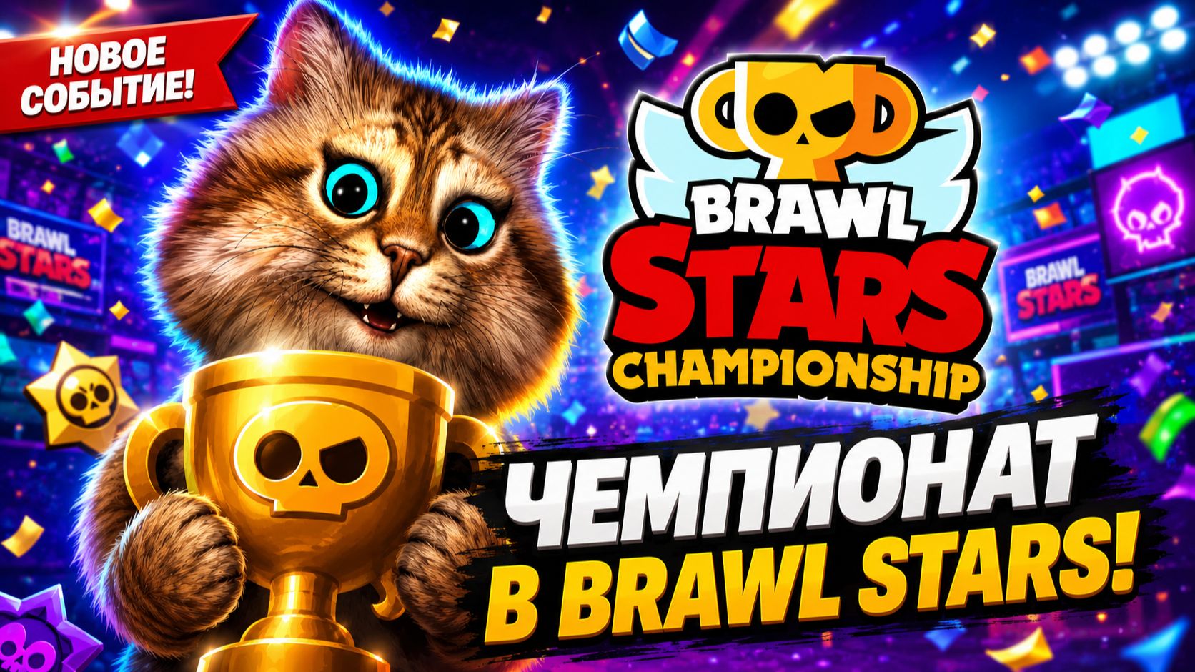 ПРОШЕЛ БРАВЛ СТАРС ЧЕМПИОНАТ ИСПЫТАНИЕ И ПОЛУЧИЛ КУЧУ НАГРАД... BRAWL STARS Весёлый Кот