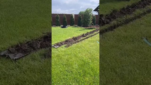 Траншеи на готовом газоне смотреть онлайн