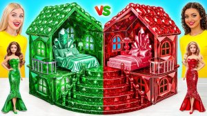 Строим Удивительный Кукольный Домик # Рубиновый vs Бриллиантовый Челлендж от Multi DO Girls