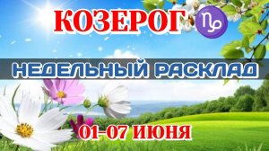 КОЗЕРОГ♑ Недельный расклад 01-07 ИЮНЯ /Таро Прогноз/Сферы жизни