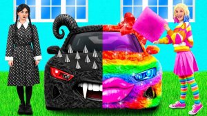 Радужная машина vs Черная машина Челлендж _ Потрясающий Творческий Челлендж от 4Teen Challenge