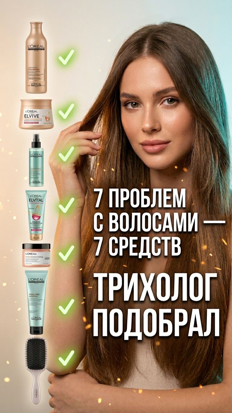 🧴 Идеальная полка трихолога: 7 средств для здоровых волос