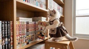 Котёнок породы рэгдолл Мими работает помощником в книжном магазине | Кошачий АСМР