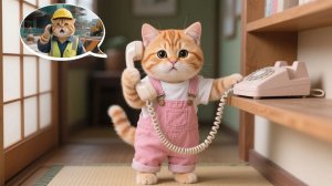 Мама-кошка заболела 😿💕, Рыжий котёнок зовёт папу-кота домой 📞 #Смешные видео о кошках