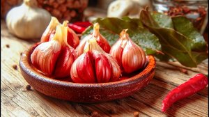Молодой маринованный чеснок по-грузински.