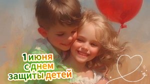 1 июня с днем защиты детей – красивая музыкальная открытка. Скачайте бесплатно