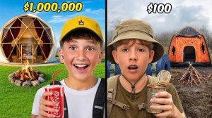 Испытание «Кемпинг за 100 долларов против 1 000 000 долларов»!