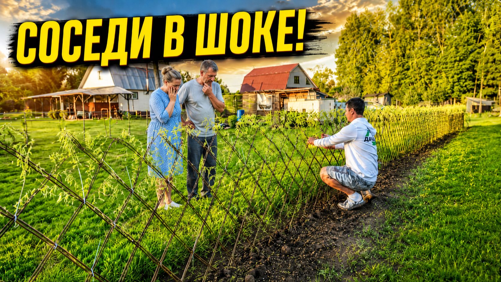 СОСЕДИ В ШОКЕ! Живой плетёный забор за 2 дня