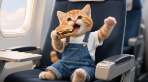 У мамы-кошки была срочная работа, поэтому рыжего котенка отправили погостить к бабушке и дедушке-кот
