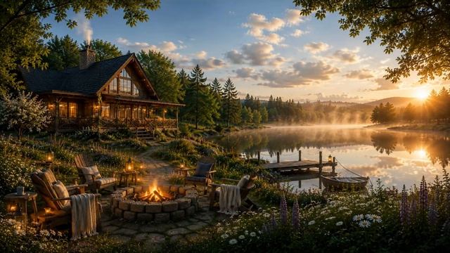 🌿 Уютный весенний вечер у реки и озера 🌿