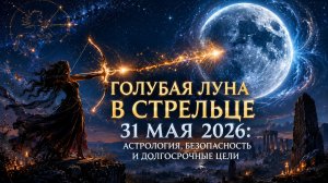 ГОЛУБАЯ ЛУНА В СТРЕЛЬЦЕ 31 МАЯ 2026: АСТРОЛОГИЯ, БЕЗОПАСНОСТЬ И ДОЛГОСРОЧНЫЕ ЦЕЛИ