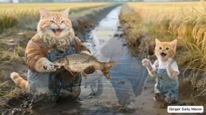 Рыжий котенок и его подруга Мими изо всех сил пытаются приготовить пончики, пока не вмешивается бабу