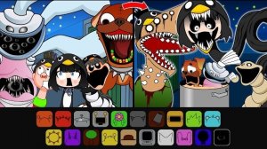 Incredibox Sprunki Retake Sinner Edition: Бинки, Чомпи, Темные приятели, Прятки, пингвин ГугуГага